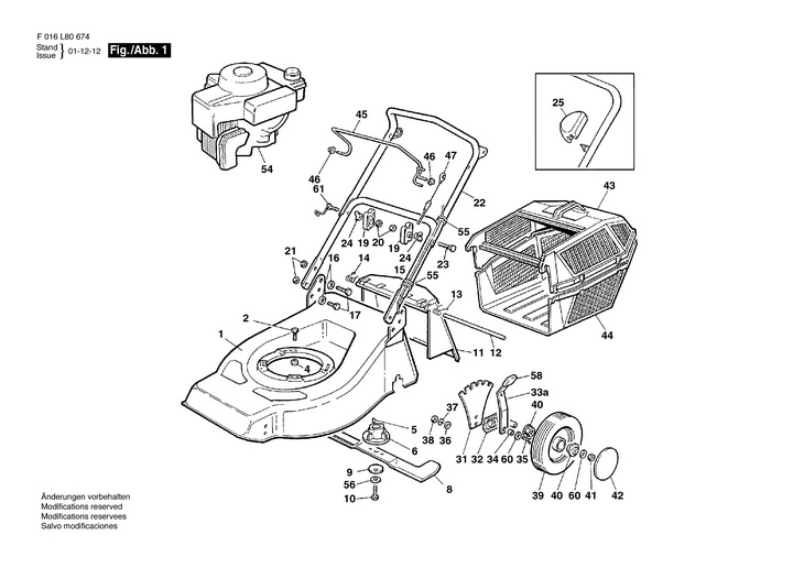 MASINA DE TUNS GAZONUL  (F016L80674)  PETROL ROTARY P16 / 230 V /GB