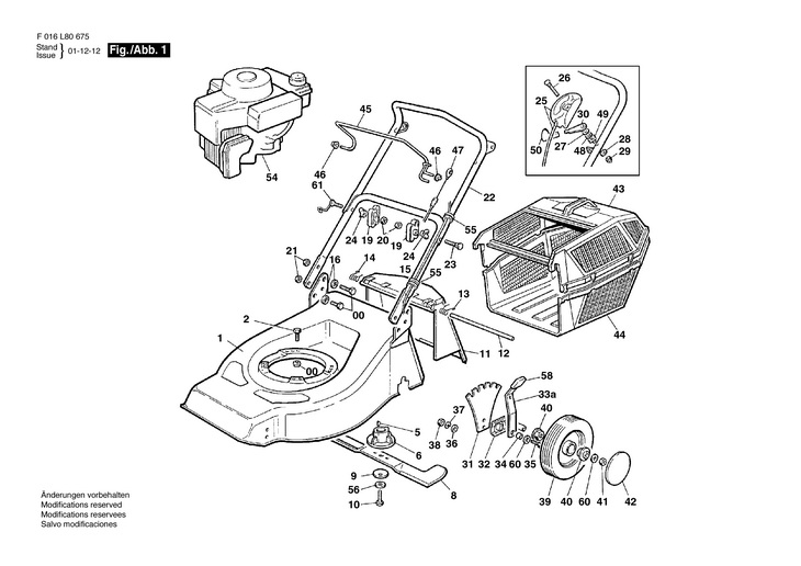 MASINA DE TUNS GAZONUL  (F016L80675)  PETROL ROTARY P18 / 230 V /GB