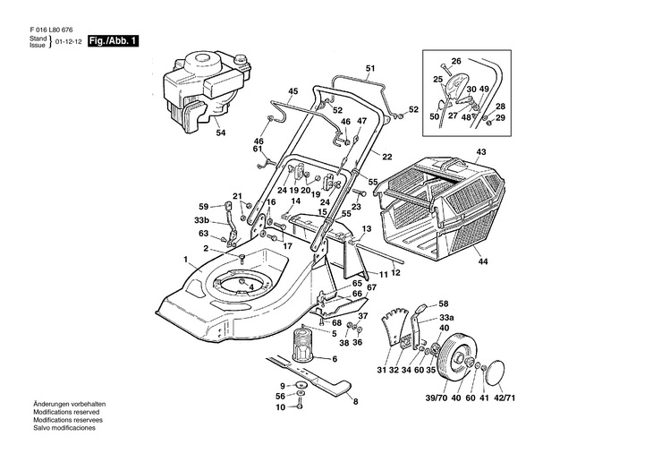 MASINA DE TUNS GAZONUL  (F016L80676)  PETROL ROTARY P18S / 230 V /GB