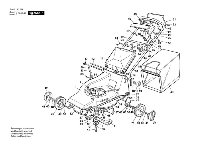 MASINA DE TUNS GAZONUL  (F016L80678)  PETROL ROTARY P19S / 230 V /GB