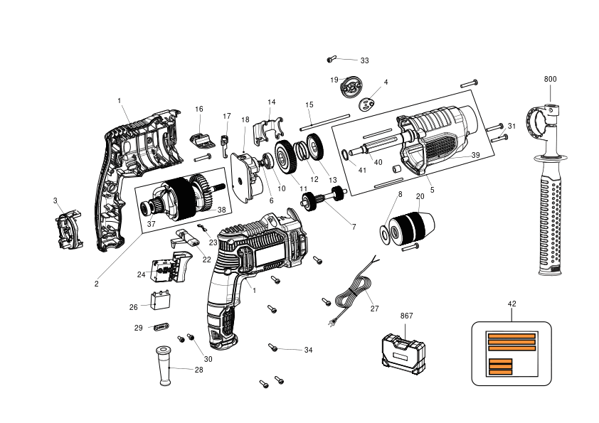 MASINA DE GAURIT CU PERCUTIE STANLEY FMEH1100 Type 2