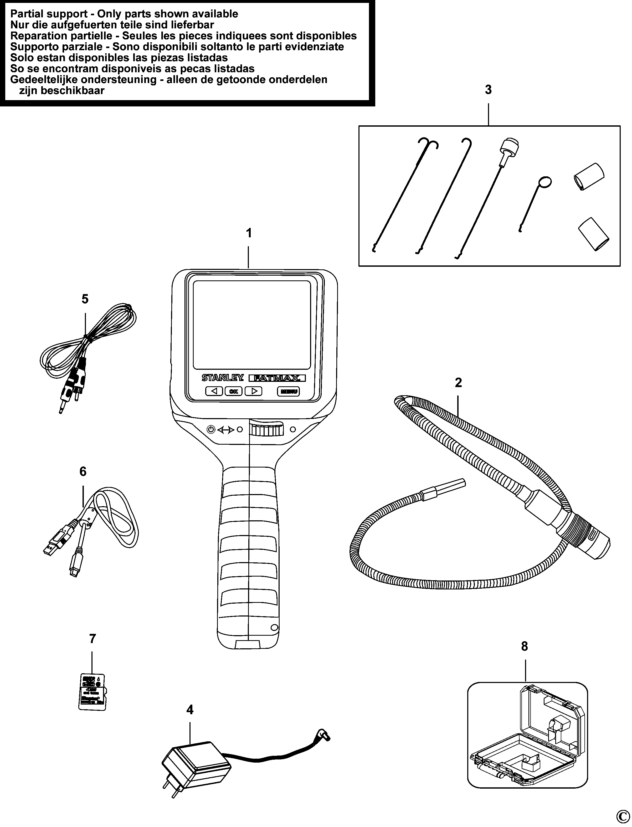 CAMERA VIDEO DE INSPECTIE STANLEY FMHT0-77421 Type 1
