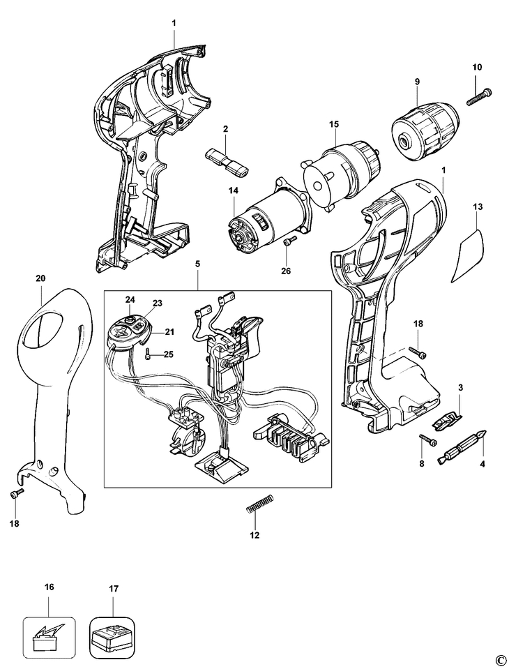 HP96K   CORDLESS DRILL  Type 1