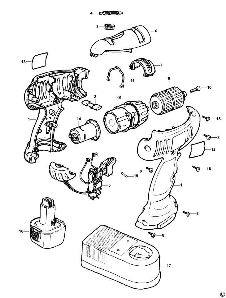 KC121F   CORDLESS DRILL  Type 1