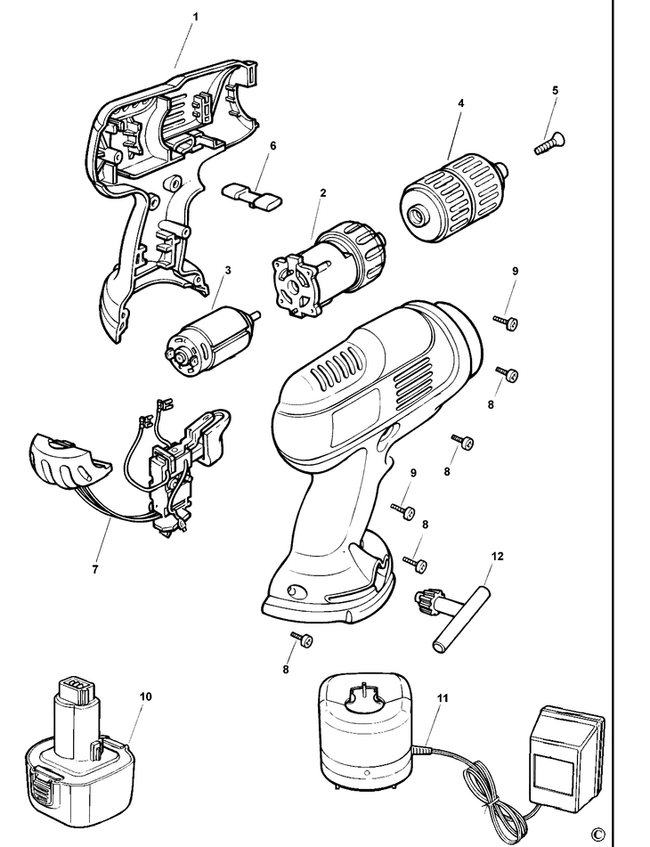 KC12E   CORDLESS DRILL  Type 1