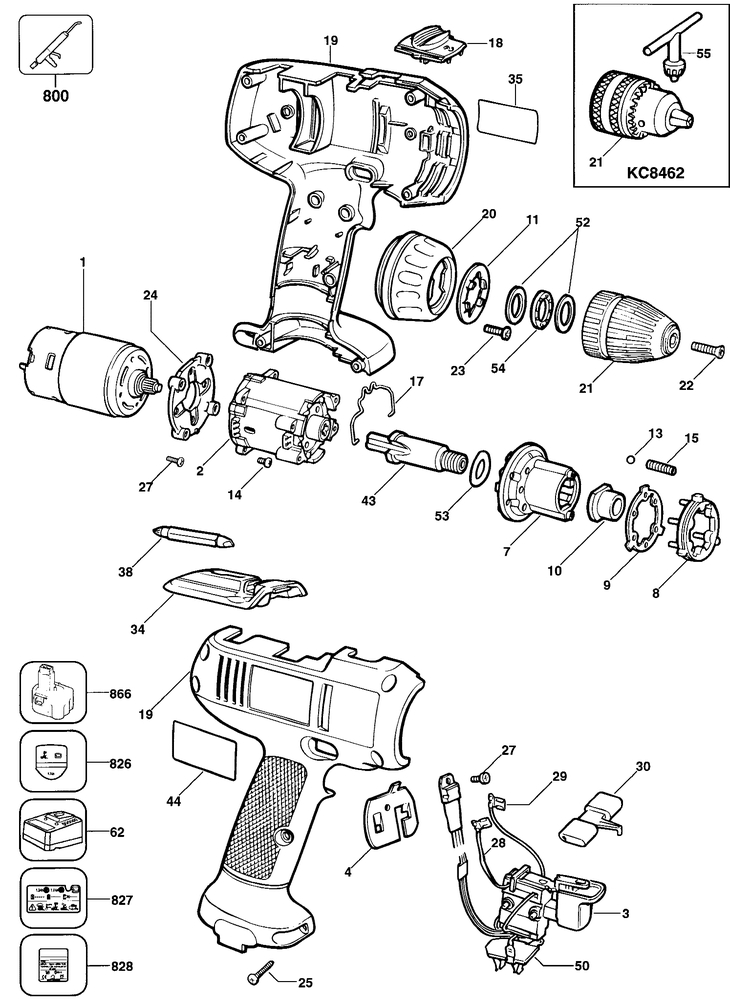 KC8462   CORDLESS DRILL  Type 1