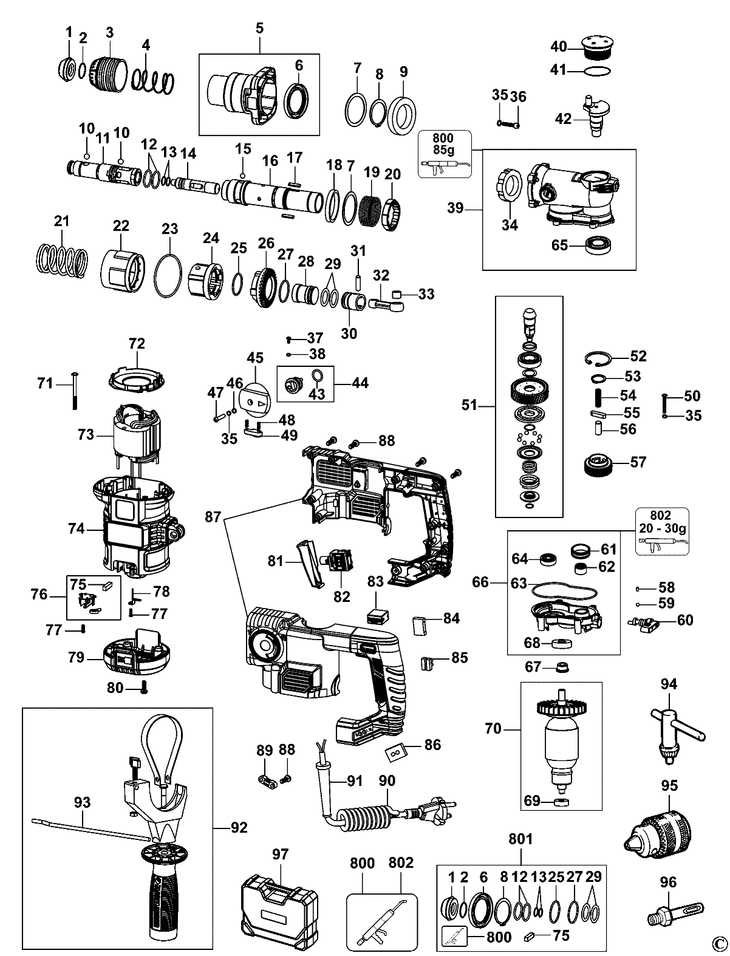 KD1250K  ROTARY HAMMER  Type 1