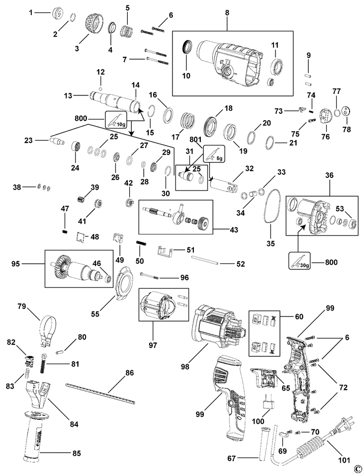 KD750   ROTARY HAMMER DRILL  Type 1