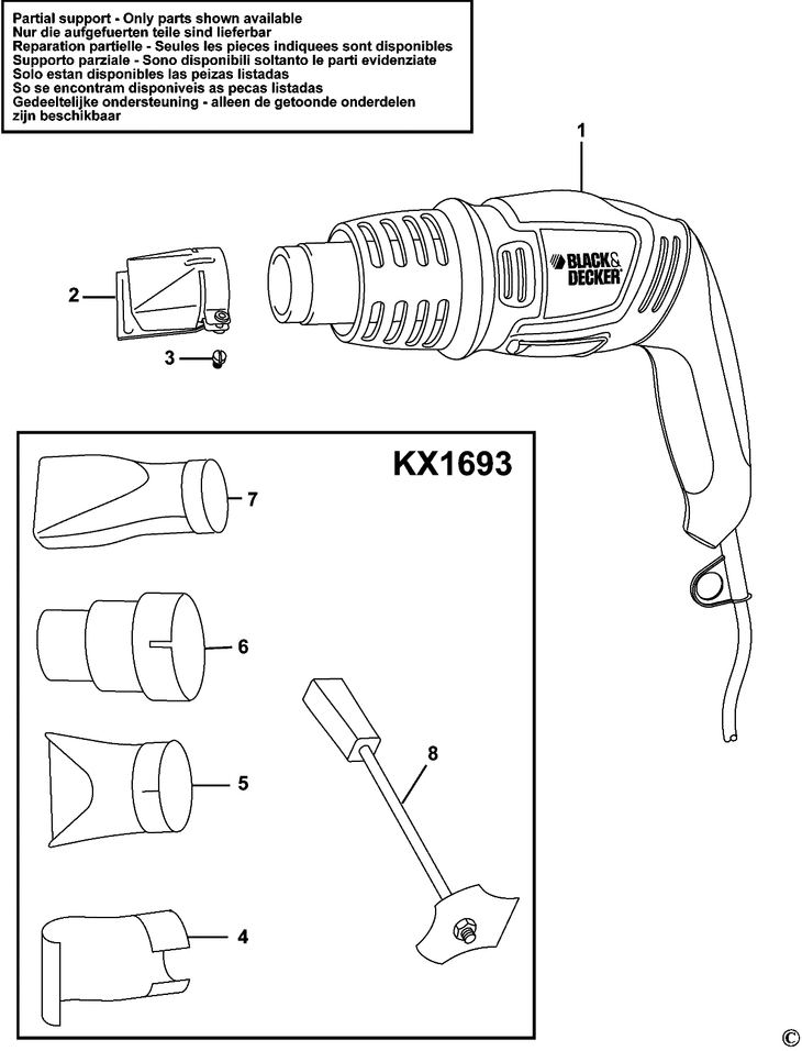 KX1693   HEATGUN  Type 1