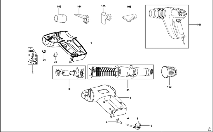 KX1800  HEATGUN  Type 1