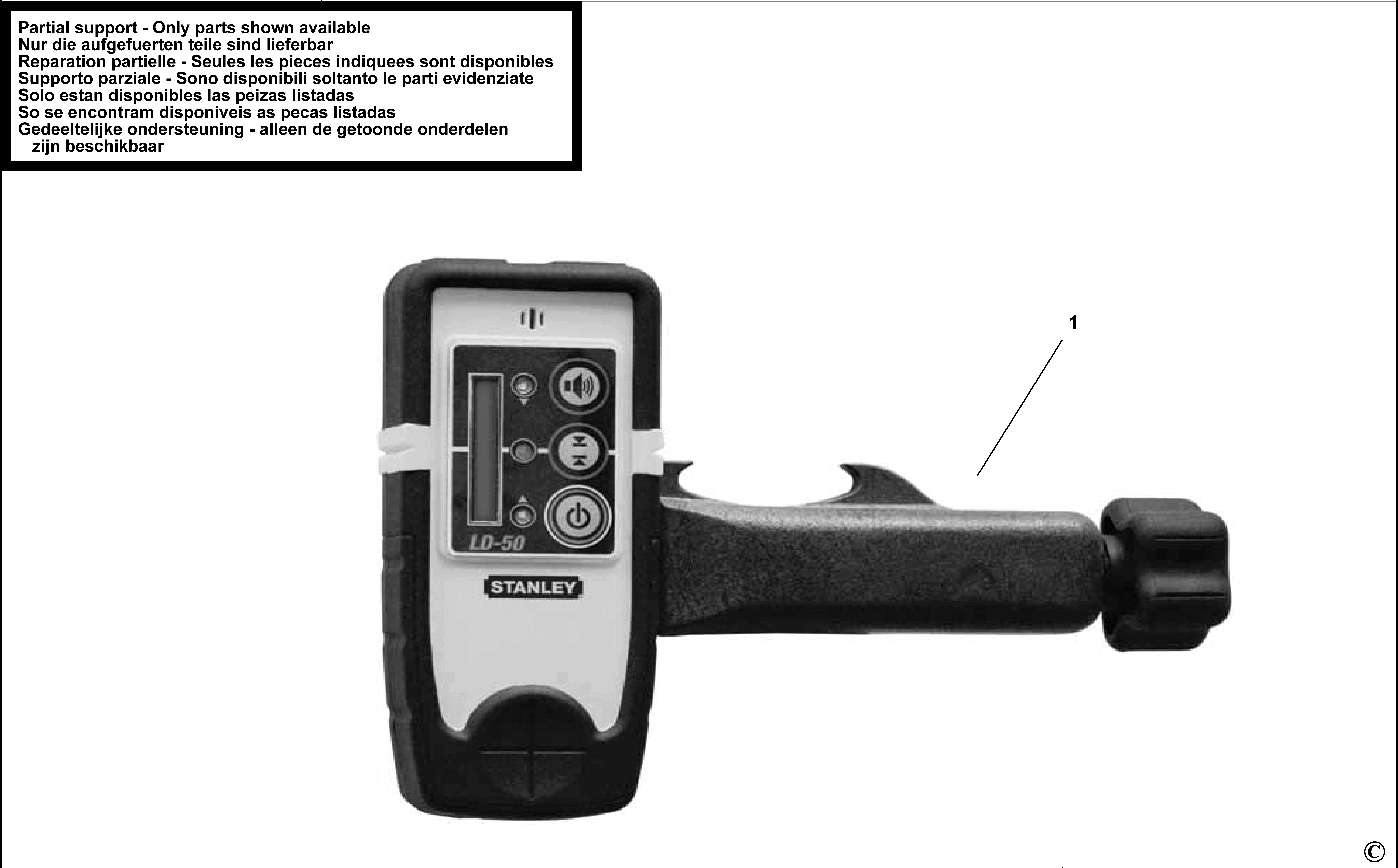 DETECTOR DIGITAL DE LASER STANLEY LD50 Type 1