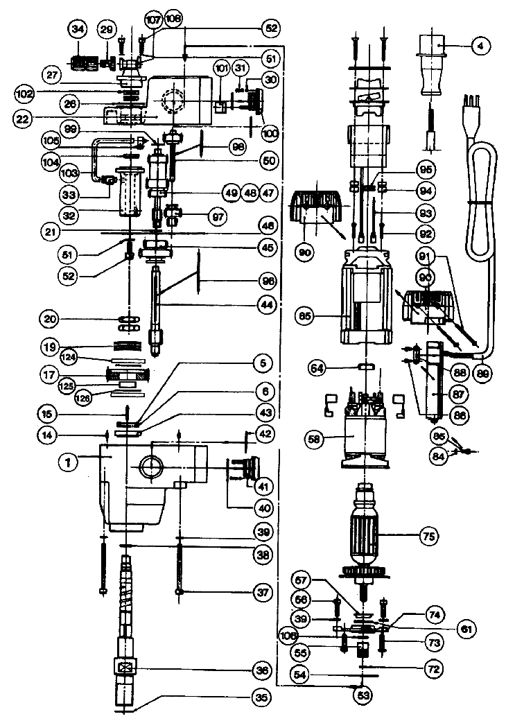 M2200   DIAMOND CORE DRILL  Type 1