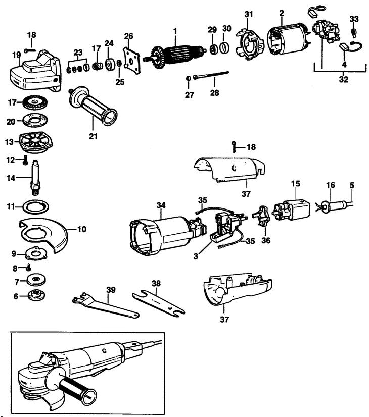 P5427   ANGLE GRINDER  Type 1