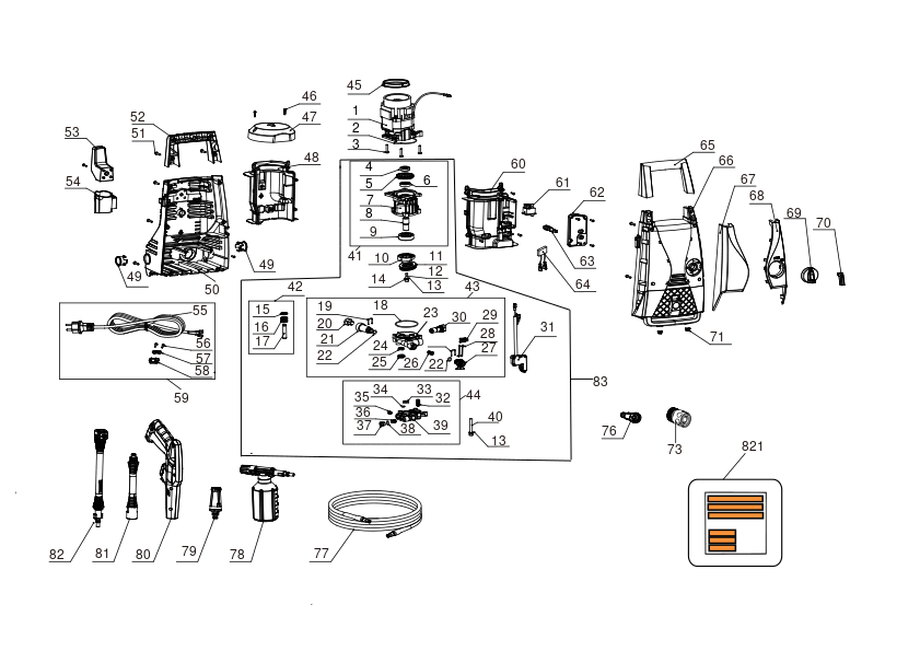 MASINA DE SPALAT CU PRESIUNE BLACK+DECKER PW1450TD Type 1