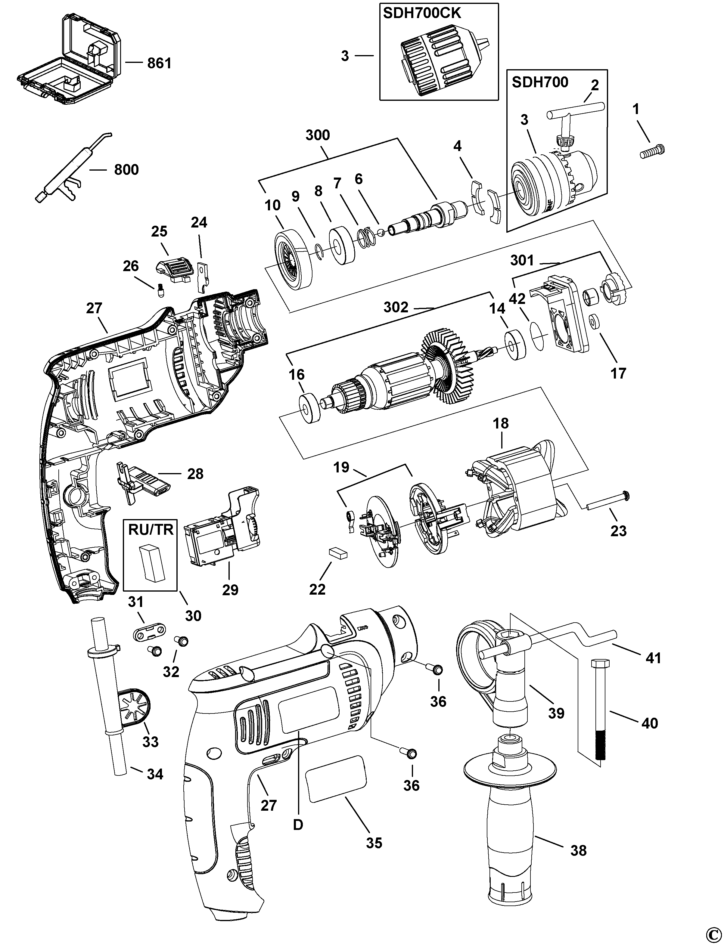 BURGHIU STANLEY SDH700 Type 1