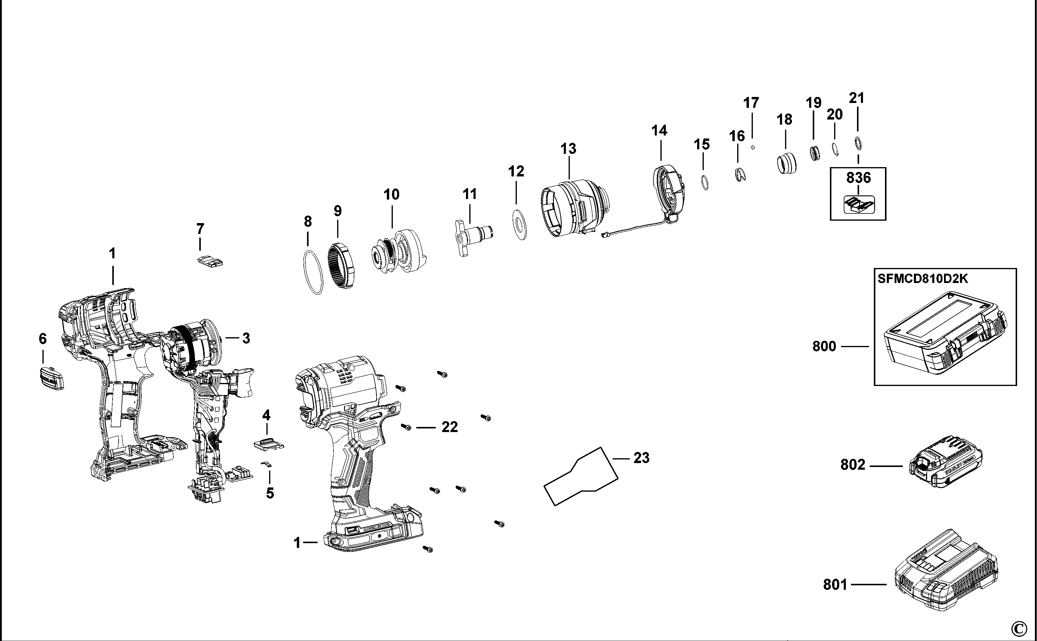 SURUBELNITA  IMPACT STANLEY SFMCF820 Type H1