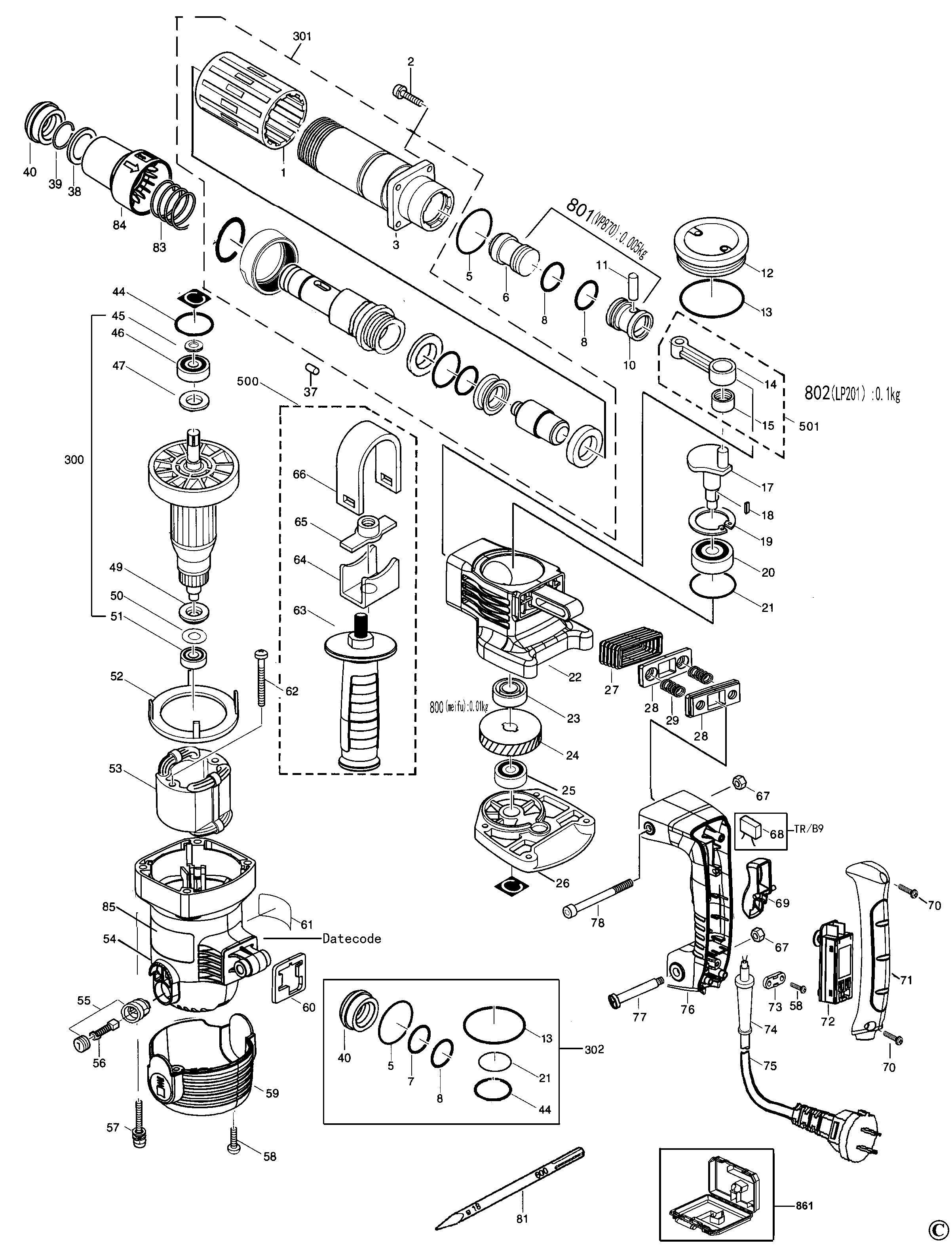CIOCANUL DE CIOPLIT STANLEY SFMEH220 Type 1