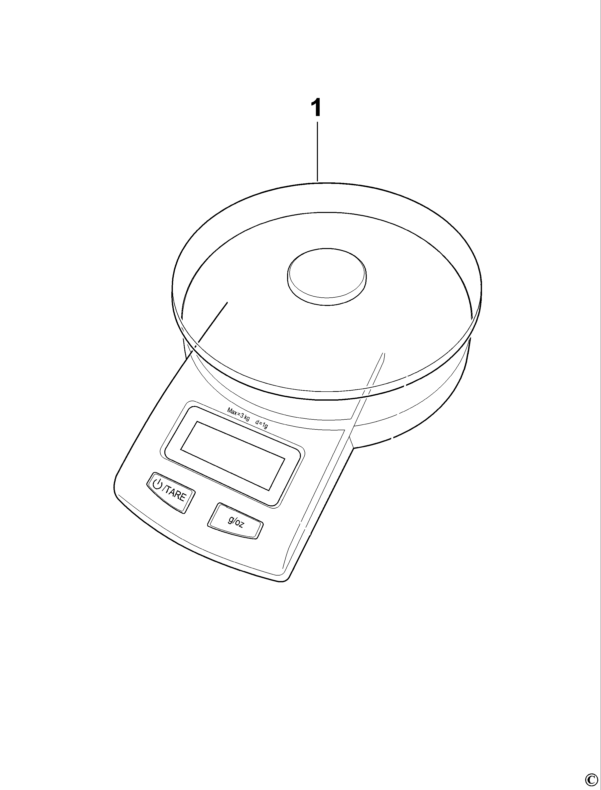CANTARE DE BUCATARIE BLACK+DECKER SK2000 Type 1