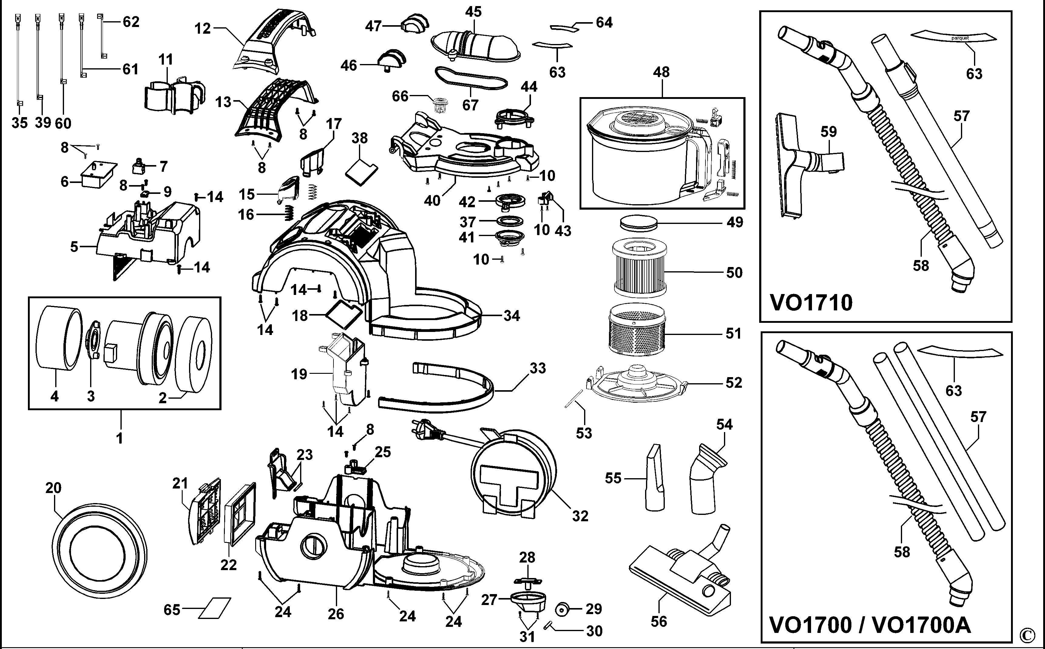 ASPIRATOR BLACK+DECKER VO1700A Type 2
