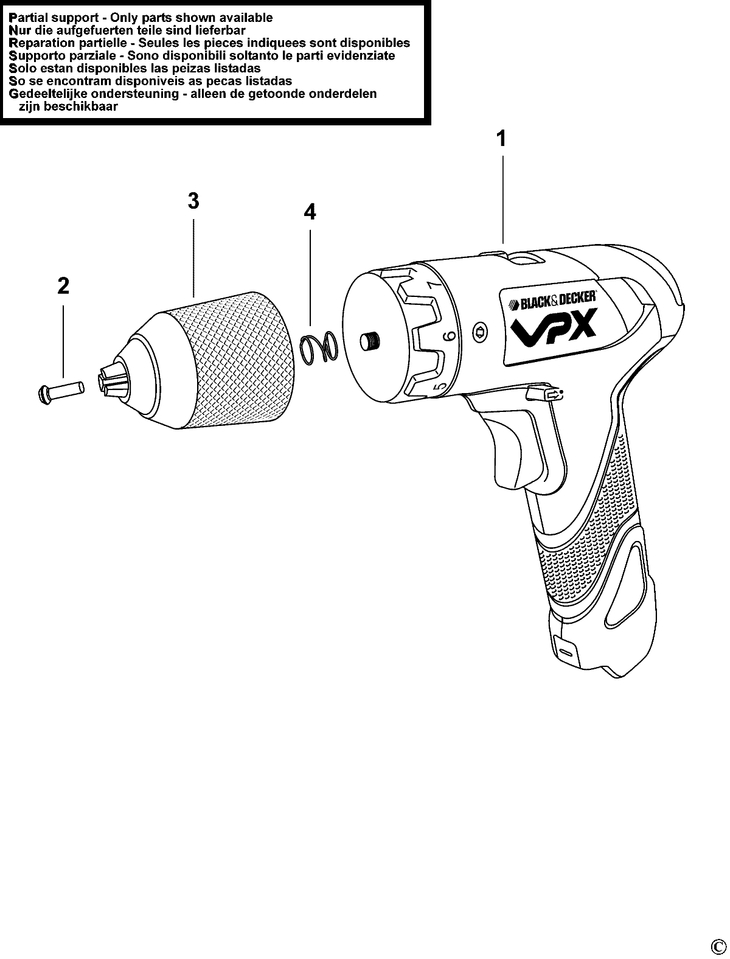 VPX1201   C'LESS DRILLDRIVER  Type 1