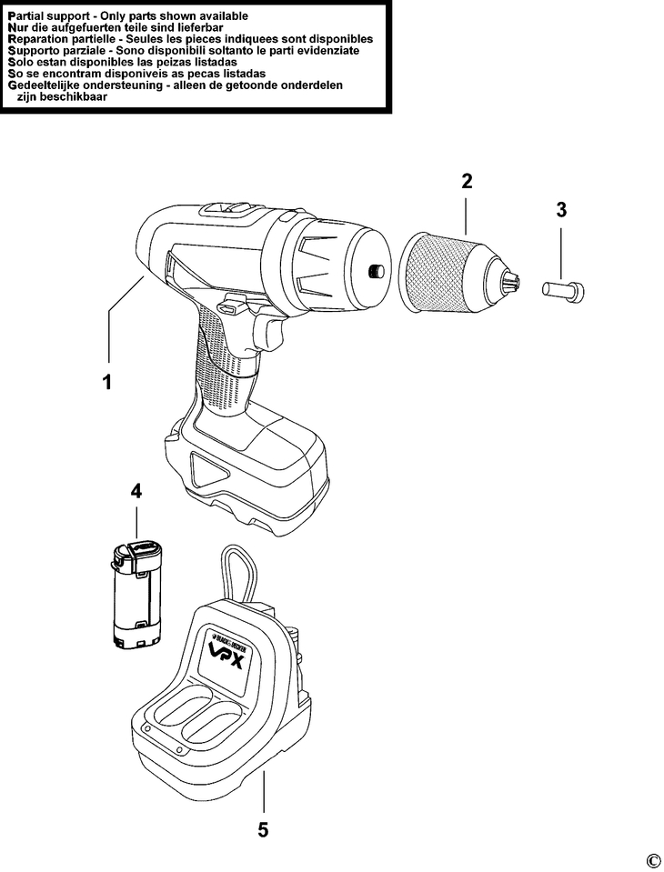 VPX1212   C'LESS DRILLDRIVER  Type 1